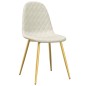 vidaXL Sillas de comedor 6 unidades terciopelo blanco crema vidaXL Sillas de comedor 6 unidades terciopelo blanco crema