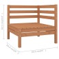 vidaXL Juego muebles de jardín 12 pzas madera maciza pino marrón miel vidaXL Juego muebles de jardín 12 pzas madera maciza pino marrón miel