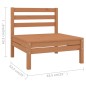 vidaXL Juego muebles de jardín 12 pzas madera maciza pino marrón miel vidaXL Juego muebles de jardín 12 pzas madera maciza pino marrón miel