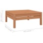 vidaXL Juego muebles de jardín 12 pzas madera maciza pino marrón miel vidaXL Juego muebles de jardín 12 pzas madera maciza pino marrón miel