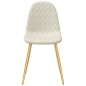 vidaXL Sillas de comedor 6 unidades terciopelo blanco crema vidaXL Sillas de comedor 6 unidades terciopelo blanco crema