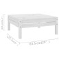 vidaXL Juego de muebles de jardín 13 piezas madera maciza pino blanco