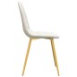 vidaXL Sillas de comedor 6 unidades terciopelo blanco crema vidaXL Sillas de comedor 6 unidades terciopelo blanco crema