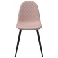 vidaXL Sillas de comedor 6 unidades terciopelo rosa vidaXL Sillas de comedor 6 unidades terciopelo rosa