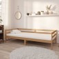 vidaXL Sofá cama y colchón madera pino maciza marrón miel 90x200 cm vidaXL Sofá cama y colchón madera pino maciza marrón miel 90x200 cm