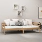 vidaXL Sofá cama y colchón madera pino maciza marrón miel 90x200 cm vidaXL Sofá cama y colchón madera pino maciza marrón miel 90x200 cm