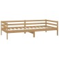vidaXL Sofá cama y colchón madera pino maciza marrón miel 90x200 cm vidaXL Sofá cama y colchón madera pino maciza marrón miel 90x200 cm
