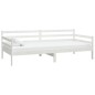 vidaXL Sofá cama con colchón madera de pino maciza blanco 90x200 cm vidaXL Sofá cama con colchón madera de pino maciza blanco 90x200 cm