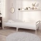 vidaXL Sofá cama con colchón madera de pino maciza blanco 90x200 cm vidaXL Sofá cama con colchón madera de pino maciza blanco 90x200 cm