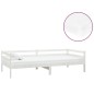 vidaXL Sofá cama con colchón madera de pino maciza blanco 90x200 cm vidaXL Sofá cama con colchón madera de pino maciza blanco 90x200 cm