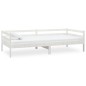 vidaXL Sofá cama con colchón madera de pino maciza blanco 90x200 cm vidaXL Sofá cama con colchón madera de pino maciza blanco 90x200 cm