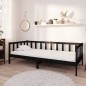 vidaXL Sofá cama con colchón madera de pino maciza negro 90x200 cm vidaXL Sofá cama con colchón madera de pino maciza negro 90x200 cm