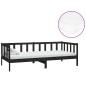 vidaXL Sofá cama con colchón madera de pino maciza negro 90x200 cm vidaXL Sofá cama con colchón madera de pino maciza negro 90x200 cm