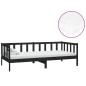 vidaXL Sofá cama con colchón madera de pino maciza negro 90x200 cm vidaXL Sofá cama con colchón madera de pino maciza negro 90x200 cm