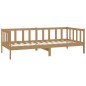 vidaXL Sofá cama y colchón madera pino maciza marrón miel 90x200 cm vidaXL Sofá cama y colchón madera pino maciza marrón miel 90x200 cm
