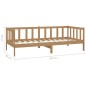 vidaXL Sofá cama y colchón madera pino maciza marrón miel 90x200 cm vidaXL Sofá cama y colchón madera pino maciza marrón miel 90x200 cm
