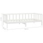 vidaXL Sofá cama con colchón madera de pino maciza blanco 90x200 cm vidaXL Sofá cama con colchón madera de pino maciza blanco 90x200 cm