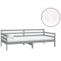 vidaXL Sofá cama con colchón madera de pino maciza gris 90x200 cm vidaXL Sofá cama con colchón madera de pino maciza gris 90x200 cm