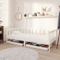 vidaXL Sofá cama con cajones madera de pino maciza blanco 90x200 cm