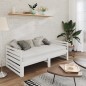 vidaXL Sofá cama extraíble madera maciza de pino blanco 2x(90x200) cm vidaXL Sofá cama extraíble madera maciza de pino blanco 2x(90x200) cm