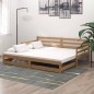vidaXL Sofá cama extraíble madera maciza de pino miel 2x(90x200) cm vidaXL Sofá cama extraíble madera maciza de pino miel 2x(90x200) cm