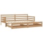 vidaXL Sofá cama extraíble madera maciza de pino miel 2x(90x200) cm vidaXL Sofá cama extraíble madera maciza de pino miel 2x(90x200) cm