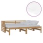 vidaXL Sofá cama extraíble madera maciza de pino miel 2x(90x200) cm vidaXL Sofá cama extraíble madera maciza de pino miel 2x(90x200) cm