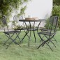 vidaXL Set de comedor de jardín 5 pzas malla metal expandido antracita vidaXL Set de comedor de jardín 5 pzas malla metal expandido antracita