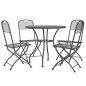vidaXL Set de comedor de jardín 5 pzas malla metal expandido antracita vidaXL Set de comedor de jardín 5 pzas malla metal expandido antracita