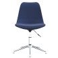 vidaXL Sillas de comedor giratorias 6 unidades tela azul vidaXL Sillas de comedor giratorias 6 unidades tela azul