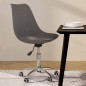 vidaXL Silla de comedor giratoria tela gris claro vidaXL Silla de comedor giratoria tela gris claro
