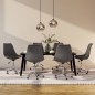 vidaXL Sillas de comedor giratorias 6 unidades tela gris oscuro vidaXL Sillas de comedor giratorias 6 unidades tela gris oscuro
