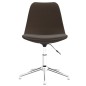 vidaXL Silla de comedor giratoria de tela marrón oscuro vidaXL Silla de comedor giratoria de tela marrón oscuro