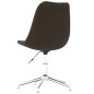 vidaXL Silla de comedor giratoria de tela marrón oscuro vidaXL Silla de comedor giratoria de tela marrón oscuro