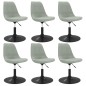 vidaXL Silla de comedor giratoria 6 uds terciopelo gris claro vidaXL Silla de comedor giratoria 6 uds terciopelo gris claro