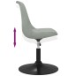 vidaXL Silla de comedor giratoria 6 uds terciopelo gris claro vidaXL Silla de comedor giratoria 6 uds terciopelo gris claro