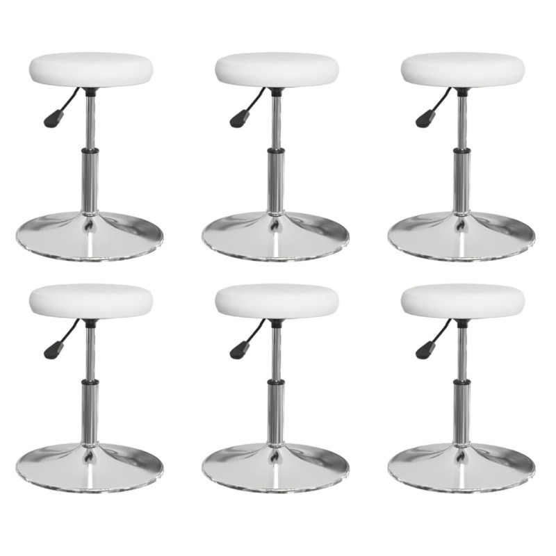 vidaXL Sillas de comedor 6 uds cuero sintético blanco vidaXL Sillas de comedor 6 uds cuero sintético blanco