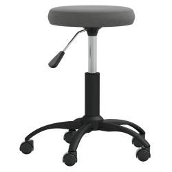 vidaXL Silla de comedor de terciopelo gris oscuro