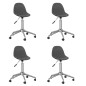 vidaXL Sillas de comedor giratorias 4 unidades tela gris oscuro vidaXL Sillas de comedor giratorias 4 unidades tela gris oscuro