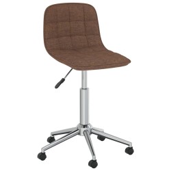 vidaXL Sillas de comedor giratorias 4 unidades tela marrón