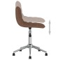 vidaXL Sillas de comedor giratorias 4 unidades tela marrón vidaXL Sillas de comedor giratorias 4 unidades tela marrón
