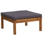 vidaXL Muebles de jardín 3 pzas cojines madera maciza de acacia vidaXL Muebles de jardín 3 pzas cojines madera maciza de acacia