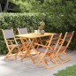 vidaXL Set de comedor de jardín 5 pzas madera maciza eucalipto gris vidaXL Set de comedor de jardín 5 pzas madera maciza eucalipto gris