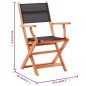 vidaXL Set de comedor jardín 9 pzas madera eucalipto textilene negro vidaXL Set de comedor jardín 9 pzas madera eucalipto textilene negro