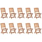 vidaXL Set de comedor de jardín 11 piezas madera maciza de acacia vidaXL Set de comedor de jardín 11 piezas madera maciza de acacia