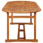 vidaXL Set de comedor de jardín 11 piezas madera maciza de acacia vidaXL Set de comedor de jardín 11 piezas madera maciza de acacia