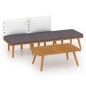 vidaXL Muebles de jardín 4 piezas con cojines madera maciza de acacia 