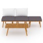 vidaXL Muebles de jardín 4 piezas con cojines madera maciza de acacia 