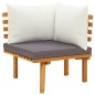vidaXL Muebles de jardín 7 piezas con cojines madera maciza de acacia 
