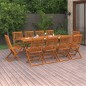 vidaXL Set de comedor para jardín 11 piezas madera maciza de acacia vidaXL Set de comedor para jardín 11 piezas madera maciza de acacia